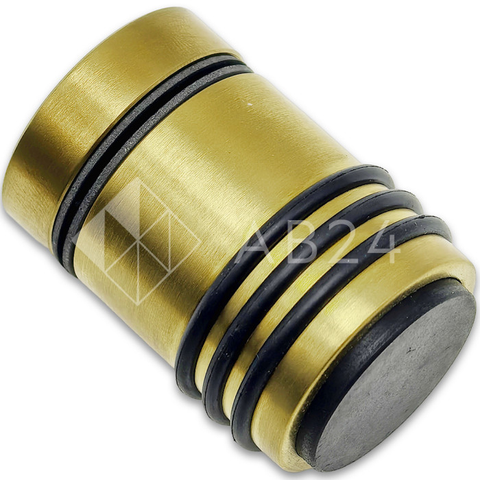 Ручка кноб Йота FDR-142 с резиновым торцом (односторонняя), алюминий/брашированное золото