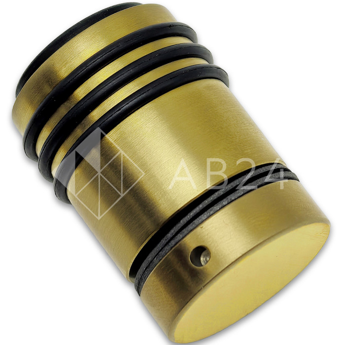 Ручка кноб Йота FDR-142 с резиновым торцом (односторонняя), алюминий/брашированное золото