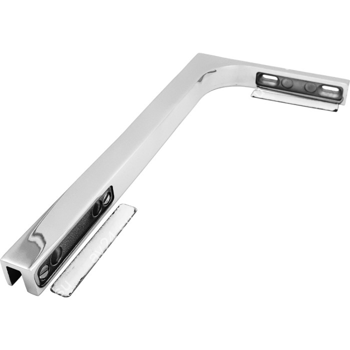 Угловой стабилизатор Диор FDK-1L стена-стекло 90° левый, нержавейка/полированный