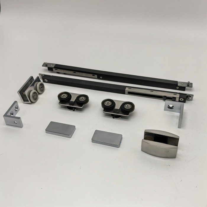 Раздвижная система FDS-113 с доводчиками, алюминий/полированный