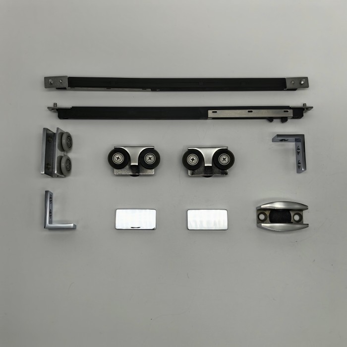 Раздвижная система FDS-113 с доводчиками, алюминий/полированный