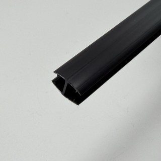 Уплотнитель H-образный для стекла 10 мм черный 3 м, FDPP-180.10 PVC/BL