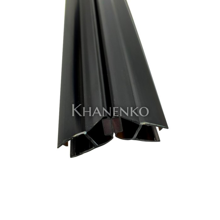 Уплотнитель магнитный 135°, 180° черный 2.2 м под стекло 8 мм FDPP-201.8 PVC/BL