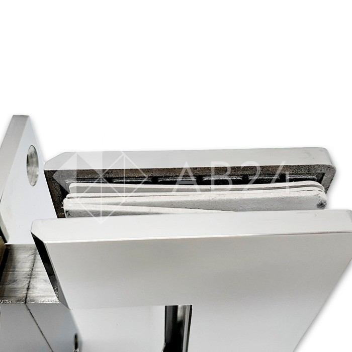 Петля Альфа α FDP-11 стена-стекло с центр. креплением, нержавейка/полированный