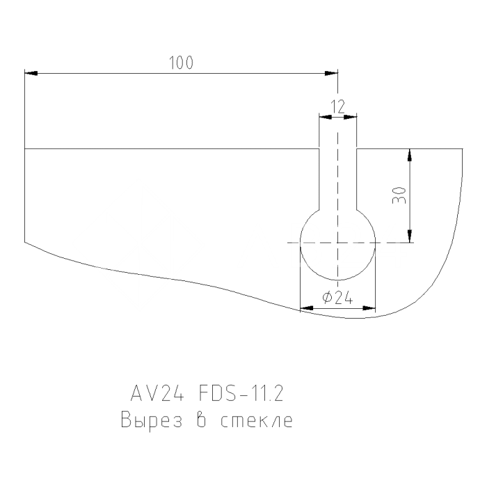 Раздвижная система Ретра FDS-11.2  для стеклянных дверей, нержавейка/матовый