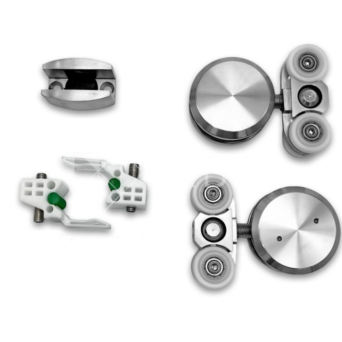 Раздвижная система Ретра FDS-11.2  для стеклянных дверей, нержавейка/матовый