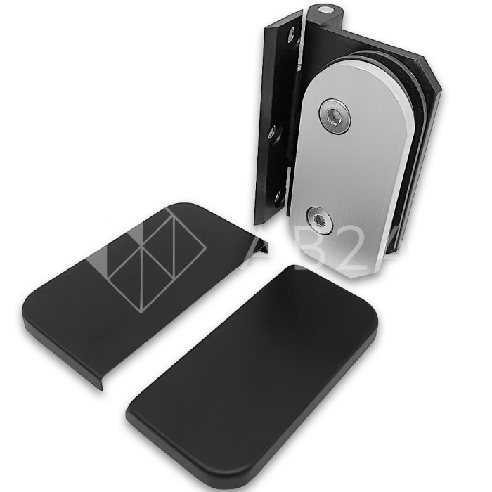 Петля FMP-13-DEF с дефектом для межкомнатной двери из стекла на коробку, алюминий/черный