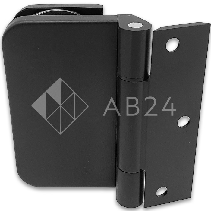 Петля FMP-13-DEF с дефектом для межкомнатной двери из стекла на коробку, алюминий/черный