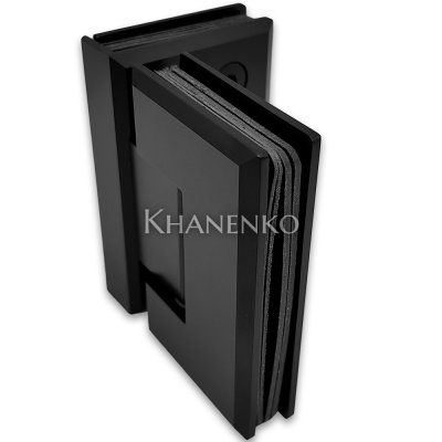 Петля для стекла 8 мм Бета стекло-стекло 90° Черная FDP-23E-DEF SUS304/BL