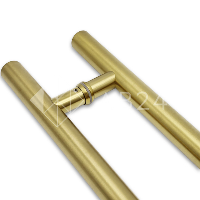 Ручка FKR-201 для стеклянных дверей 32x600х800 мм, нержавейка/брашированное золото