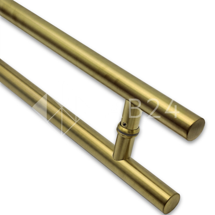 Ручка FKR-201 для стеклянных дверей 32x600х800 мм, нержавейка/брашированное золото