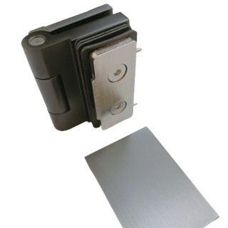 Петля FDP-271 Новая Майя стена-стекло, открывание 90° внутрь, латунь/оружейная сталь