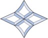 Бевелс AV48 фрамужный (4 элемента) 180 х 140 мм
