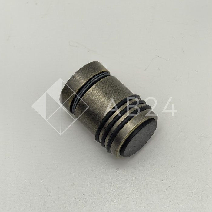 Ручка кноб Йота FDR-142 с резиновым торцом (односторонняя), алюминий/бронза