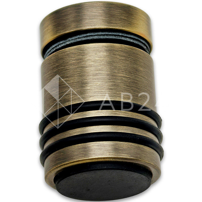 Ручка кноб Йота FDR-142 с резиновым торцом (односторонняя), алюминий/бронза