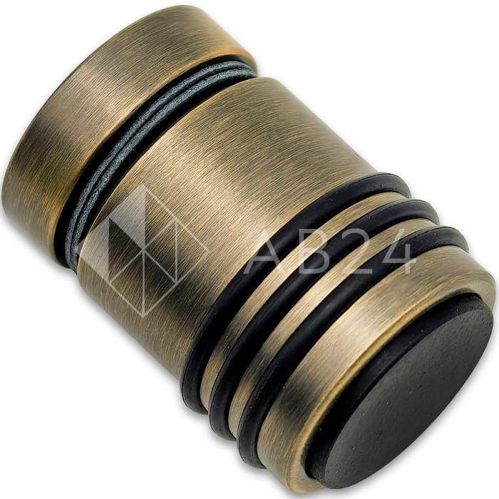 Ручка кноб Йота FDR-142 с резиновым торцом (односторонняя), алюминий/бронза