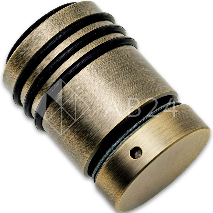 Ручка кноб Йота FDR-142 с резиновым торцом (односторонняя), алюминий/бронза