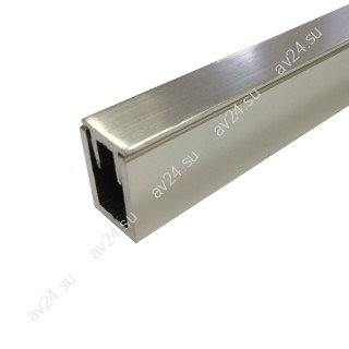 Профиль для стекла FDPA-51.22, 19х12х1,75с дефектом, длина 2,2 м, алюминий/полированный