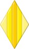 Фьюзинг ромб DFTO 004 желтого цвета, 7,6 см х 12,7 см