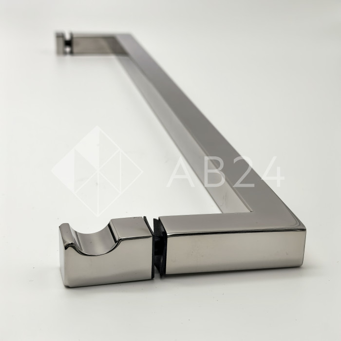 Ручка скоба FDR-85, 19х19х450х1.0 мм FDR-85, нержавейка/полированный