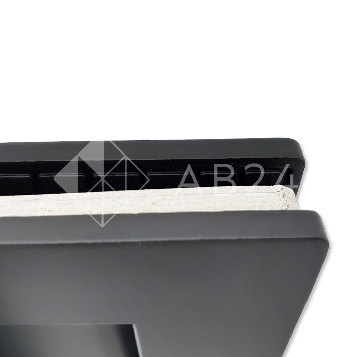 Петля Альфа α FDP-11 стена-стекло с центр. креплением, нержавейка/черный