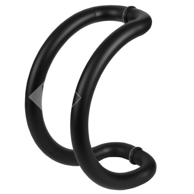 Ручка FKR-209 для стеклянной двери 32x305х337х0.8 мм, нержавейка/черный