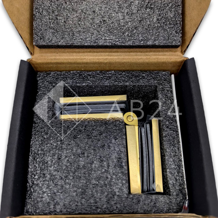 Коннектор для стекла Пегас FDK-101, 45х45 мм стекло-стекло 0°-180°, латунь/брашированное золото