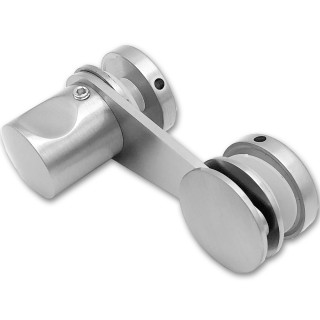 Защелка сантехническая FDA-89R стекло-стекло Правая, нержавейка/матовый