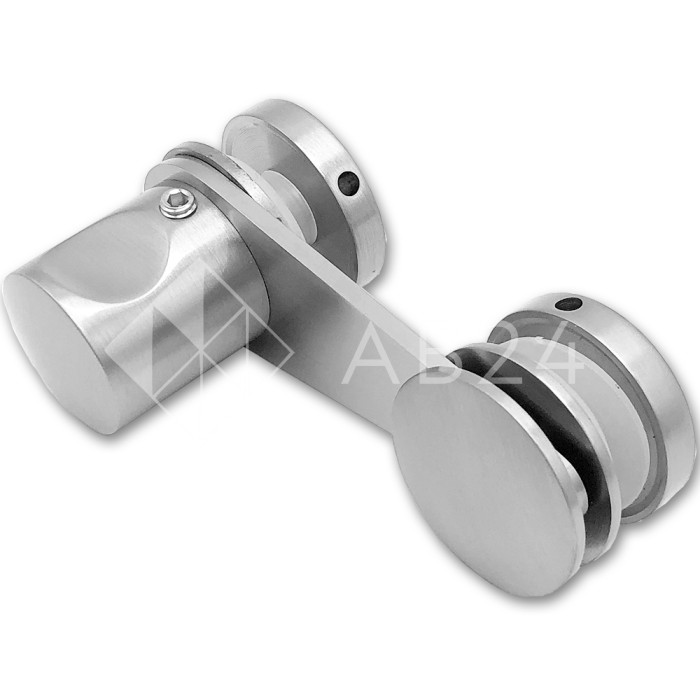 Защелка сантехническая FDA-89R стекло-стекло Правая, нержавейка/матовый