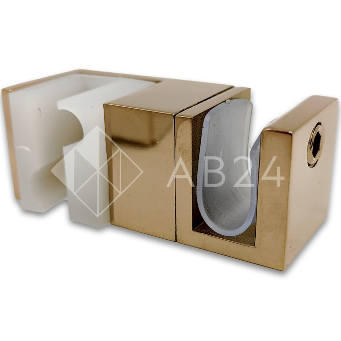 Нижняя направляющая FDS-33 двойная, нержавейка/розовое золото