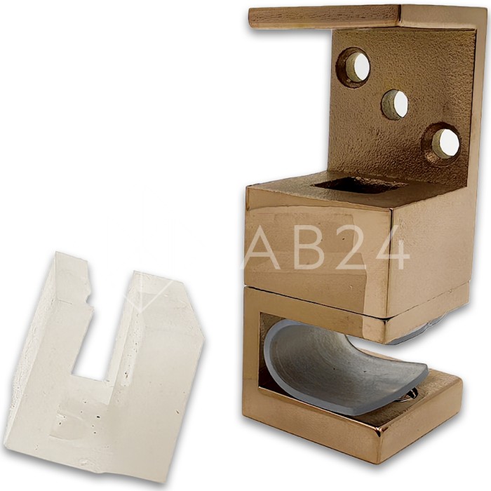 Нижняя направляющая FDS-33 двойная, нержавейка/розовое золото