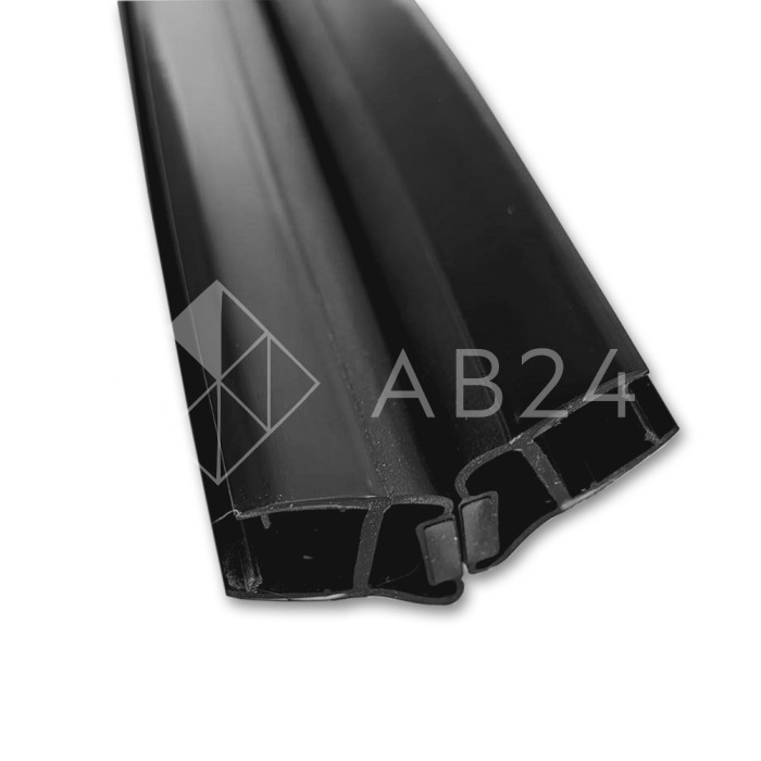 Уплотнитель магнитный ПРЕМИУМ 135°, 180° черный 2.2 м под стекло 6 мм FDPP-501.6