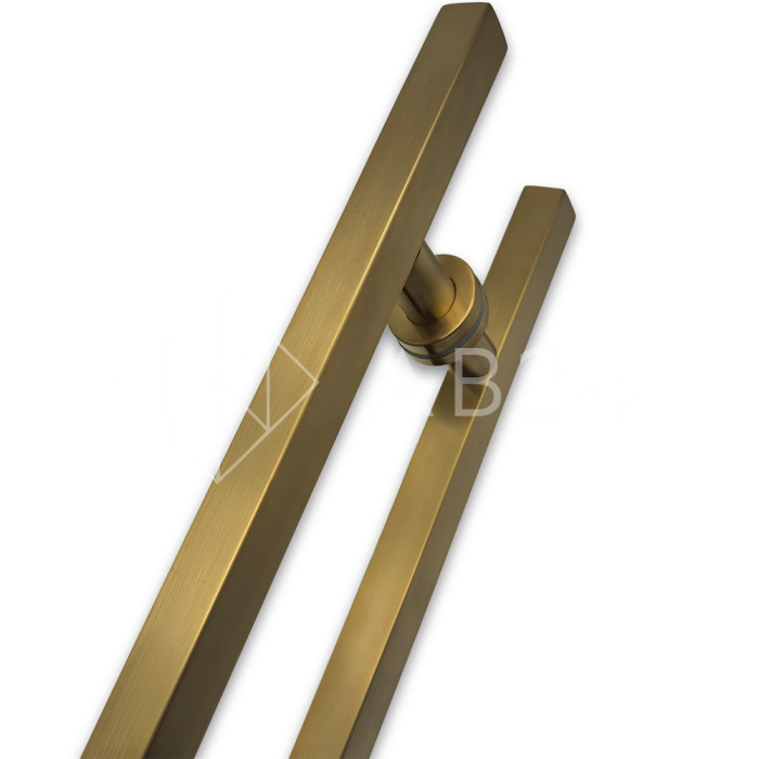 Ручка FKR-215 для стеклянной двери 25х25х800мм, нержавейка/брашированное золото