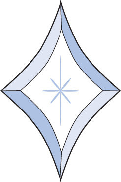 Бевелс AV308 звезда 100 х 150 мм