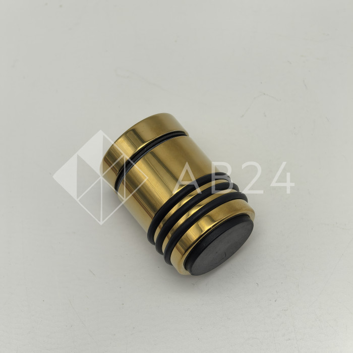 Ручка кноб Йота FDR-142 с резиновым торцом (односторонняя), алюминий/золото