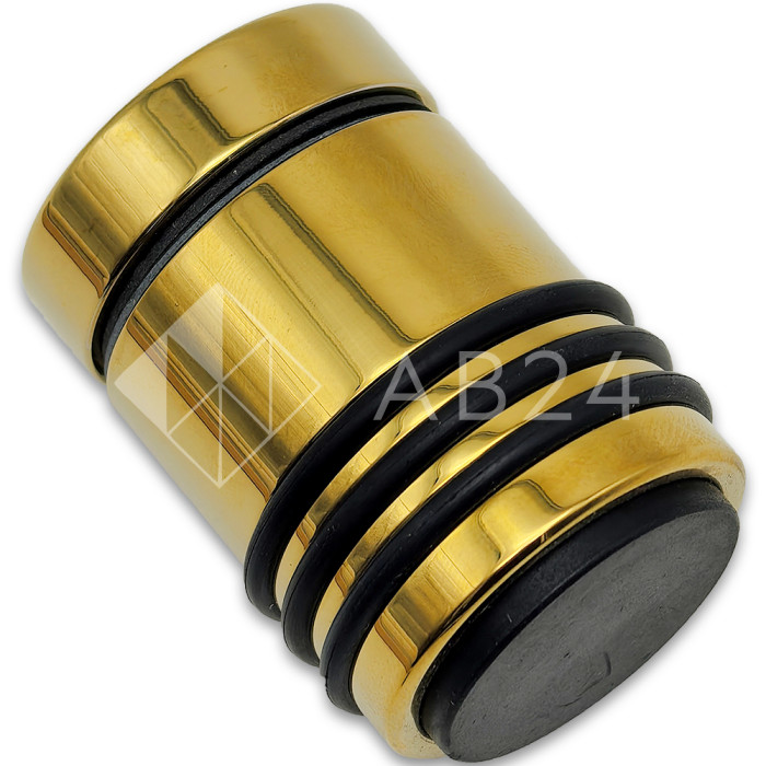 Ручка кноб Йота FDR-142 с резиновым торцом (односторонняя), алюминий/золото