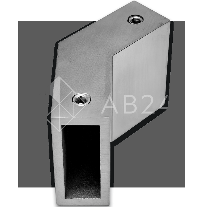 Соединитель FDC-36 трубы 30х10 вертикальный 135°, нержавейка/матовый