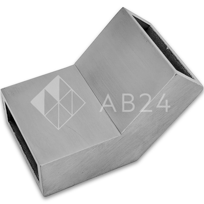 Соединитель FDC-36 трубы 30х10 вертикальный 135°, нержавейка/матовый