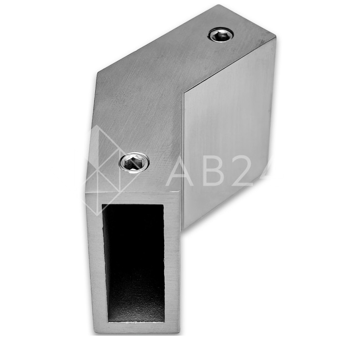 Соединитель FDC-36 трубы 30х10 вертикальный 135°, нержавейка/матовый