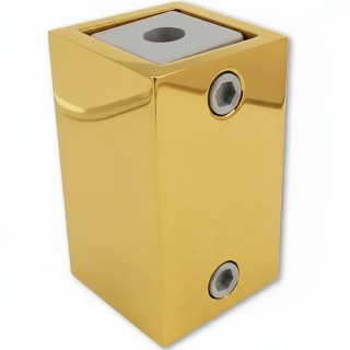 Крепление FDC-60-DEF с дефектом трубы 15х15 к стене, нержавейка/золото