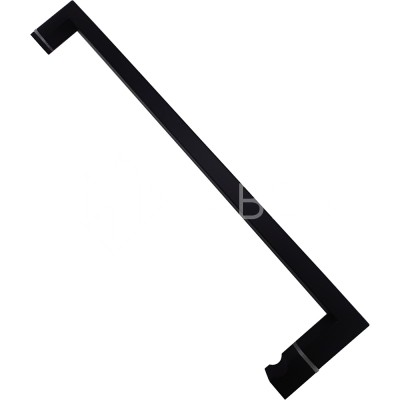 Ручка скоба FDR-85, 19х19х450х1.0 мм, нержавейка/черный