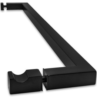 Ручка скоба FDR-85, 19х19х450х1.0 мм, нержавейка/черный