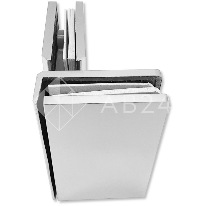 Петля Альфа α FDP-13 стекло-стекло 90°, нержавейка/полированный