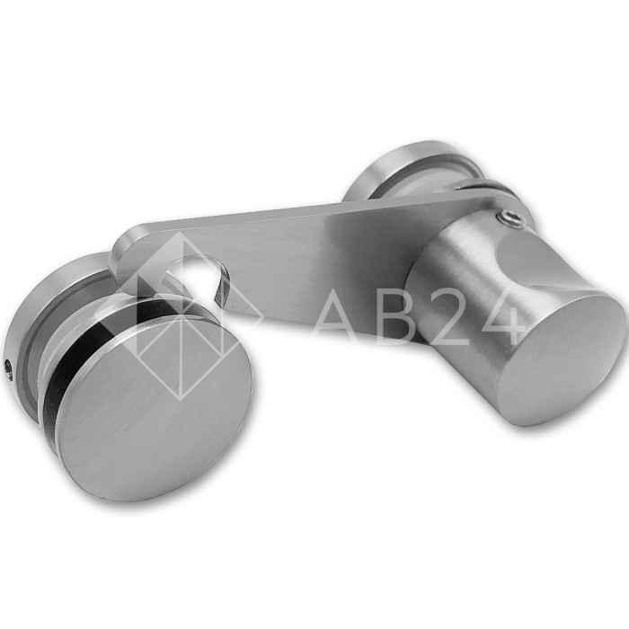 Защелка сантехническая FDA-89L стекло-стекло Левая, нержавейка/матовый