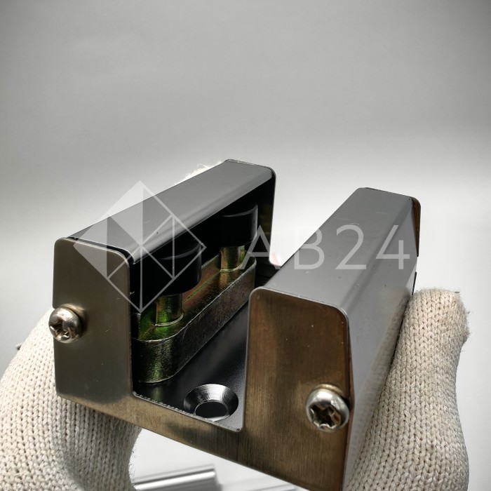 Раздвижная система FDS-16 с треком 2 м для стеклянных дверей, алюминий/матовый