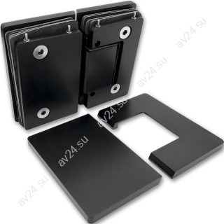 Петля FDP-132-DEF с дефектом Афина стекло-стекло 180°, латунь/черный