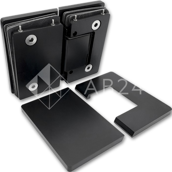 Петля FDP-132-DEF с дефектом Афина стекло-стекло 180°, латунь/черный