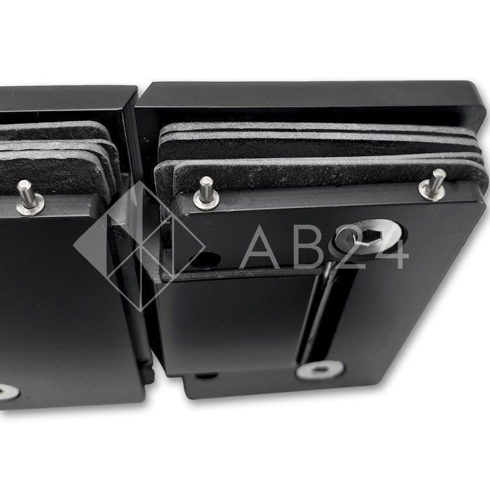 Петля FDP-132-DEF с дефектом Афина стекло-стекло 180°, латунь/черный