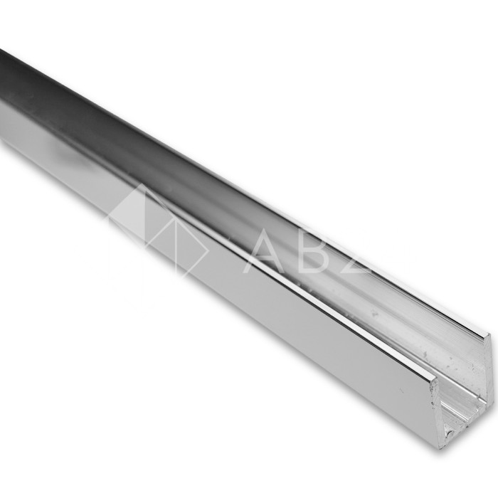 Профиль для стекла FDPA-52.3, 15х12х1.5, длина 3 м, алюминий/полированный