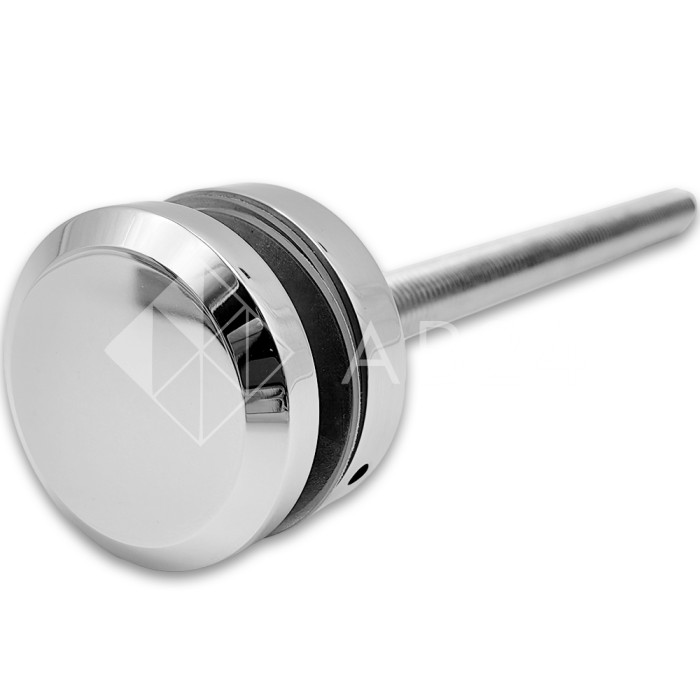 Стеклодержатель FKK-41.1, 10х10 мм Ø50 мм М12х1.75 для стекла, нержавейка/полированный